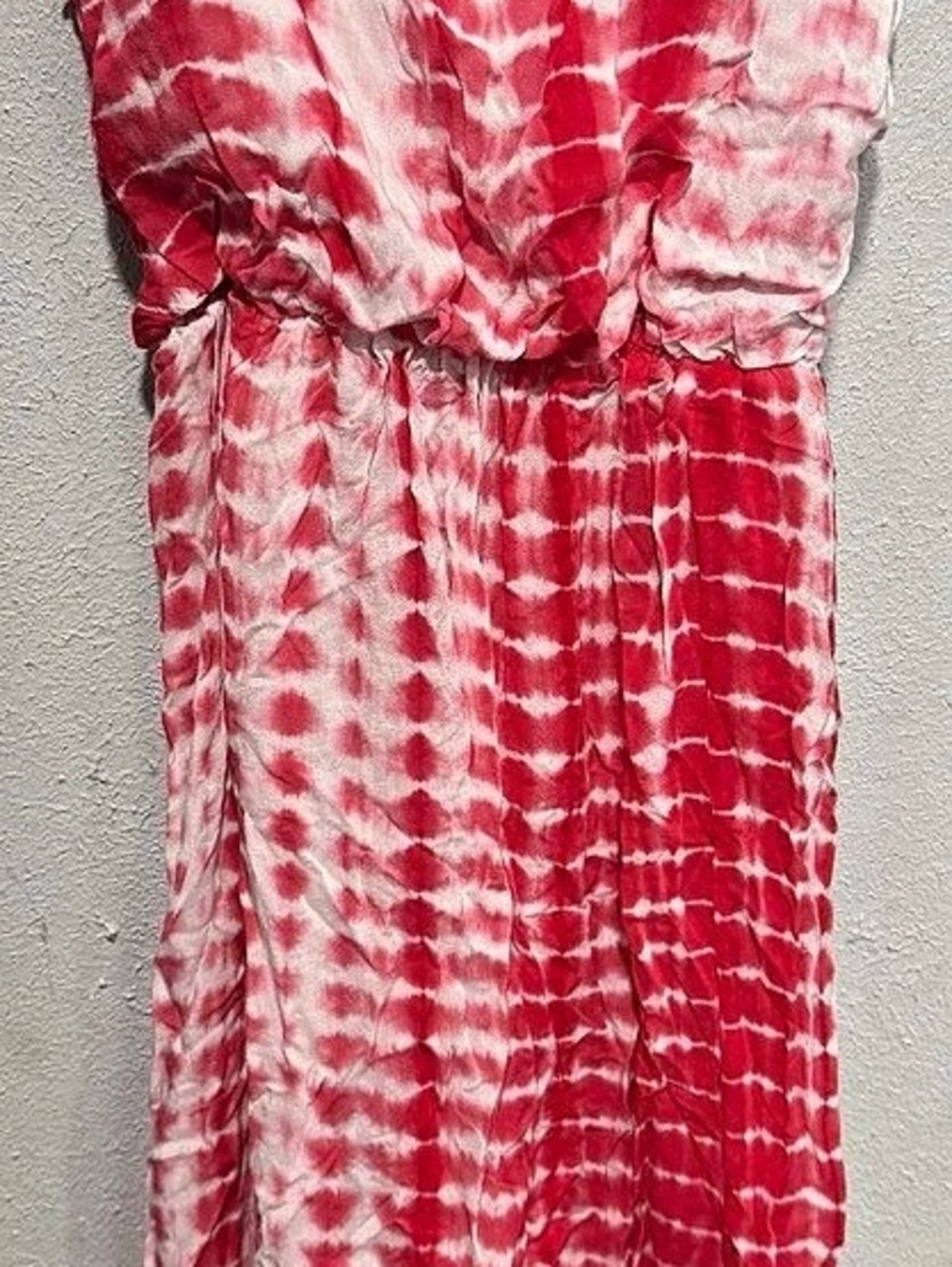XTAREN Tie-Dye Maxi Dress in Red & Pink Size Large Like New